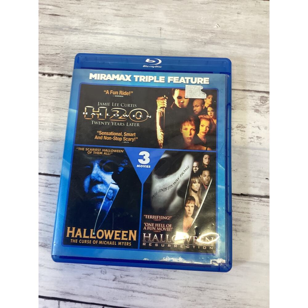 Halloween Triple Feature Blu-ray H2O/Resurrection/Curse Michael Myer Jamie Lee